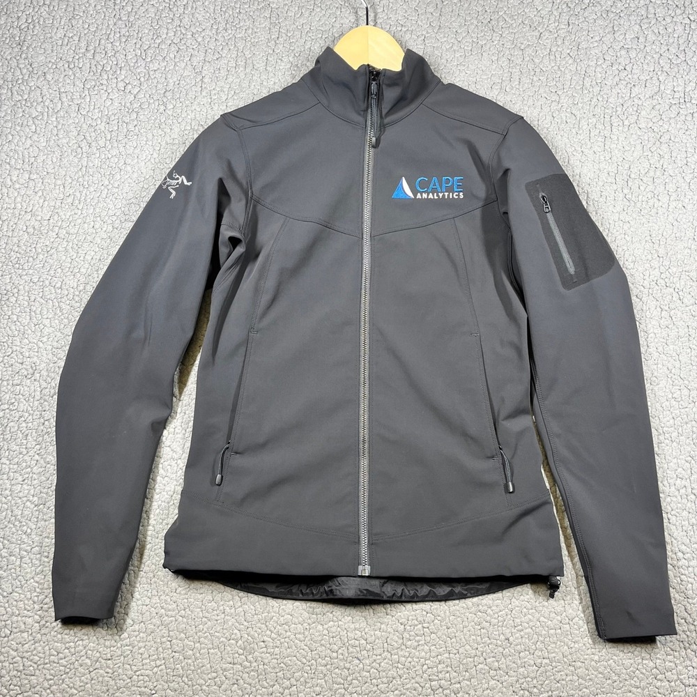 Arcteryx Gamma MX Softshell Jacket Womens Sz S Gray Full Zip Cape Analytics Logo